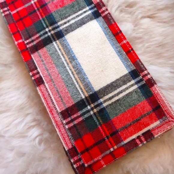 Great Gift! Wine Gift Bag Reusable Red Plaid Flannel - Picture 4 of 6